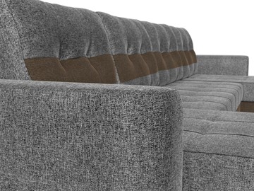 П-образный диван Честер, Серый/коричневый (рогожка) в Новосибирске - предосмотр 3