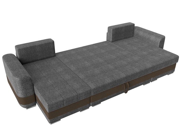 П-образный диван Честер, Серый/коричневый (рогожка) в Новосибирске - изображение 7