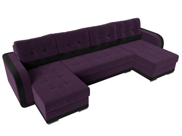 П-образный диван Марсель, Фиолетовый/черный (велюр) в Новосибирске - предосмотр 4