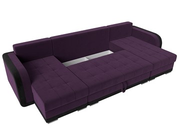 П-образный диван Марсель, Фиолетовый/черный (велюр) в Новосибирске - предосмотр 6
