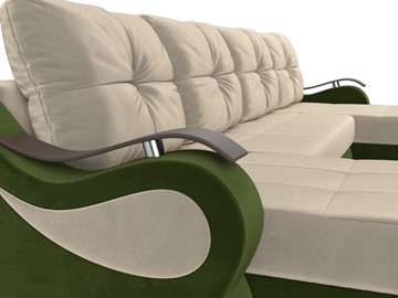 П-образный диван Меркурий П, Бежевый/зеленый (вельвет) в Новосибирске - предосмотр 3