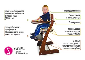 Детский растущий стул Усура дерево-белый в Новосибирске - предосмотр 4