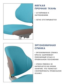 Кресло растущее Holto-4F голубое в Новосибирске - предосмотр 7