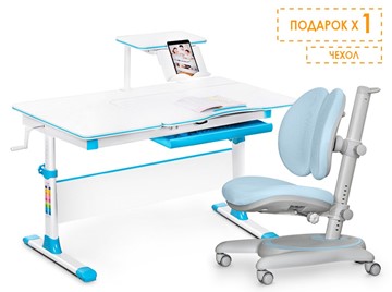 Растущая парта + растущее кресло Mealux Evo-40 Lite BL + Y-510 KBL, голубой в Новосибирске