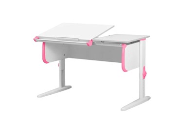 Растущий стол 1/75-40 (СУТ.25) белый/белый/розовый в Новосибирске