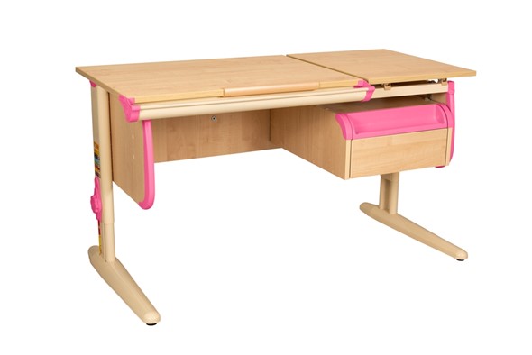 Растущий стол 1/75-40 (СУТ.25) + Tumba 1 Бежевый/Бежевый/Розовый в Новосибирске - изображение
