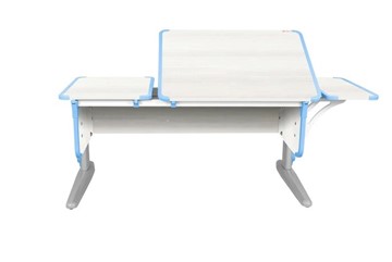 Детский стол-трансформер 4/75-40 (СУТ.42)  + Polka_b 4/550 Рамух белый/серый/ниагара в Новосибирске