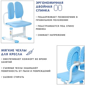 Парта регулируемая SET Holto-18 голубой в Новосибирске - предосмотр 11
