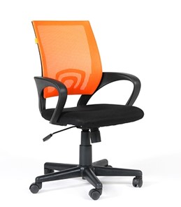 Офисное кресло CHAIRMAN 696 black Сетчатый акрил DW66 оранжевый в Бердске
