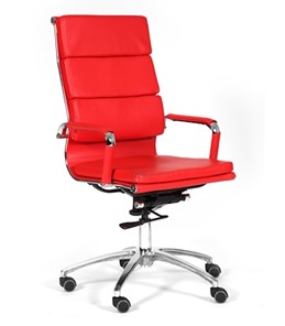 Кресло офисное CHAIRMAN 750 экокожа красная в Бердске